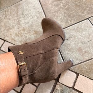 Tory Burch Brown Suede Heeled Boots